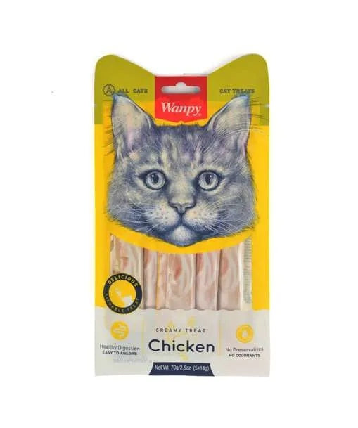 Wanpy Adult Cat Creamy Lickable Treats Chicken Pouch