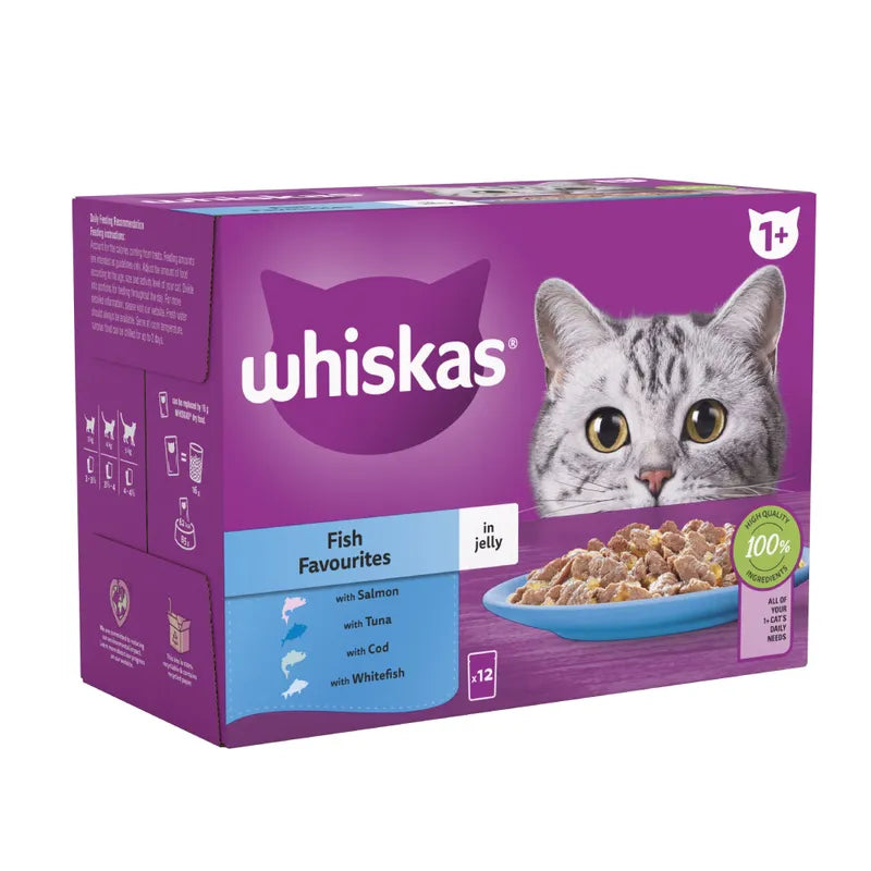 Whiskas 1+ Fish Favorites in Jelly - 85G