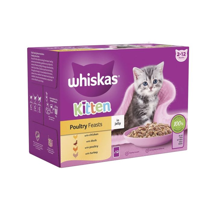 Whiskas Kitten Poultry Feasts in Jelly - 85G