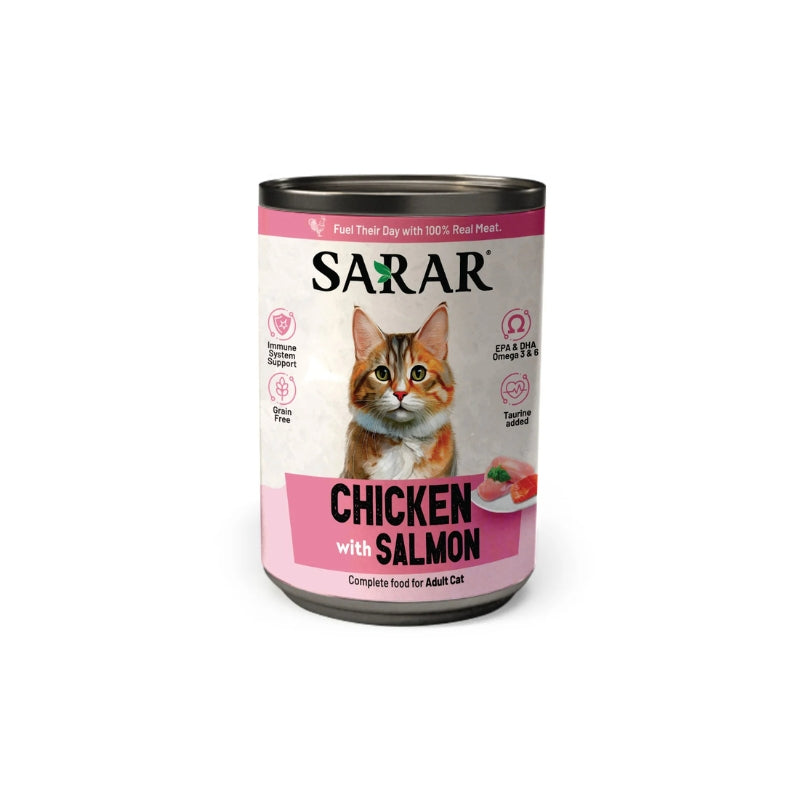 Sarar Wet Food Can - Chicken with Salmon - 400G