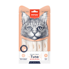 Wanpy Adult Cat Creamy Lickable Treats Tuna & Salmon